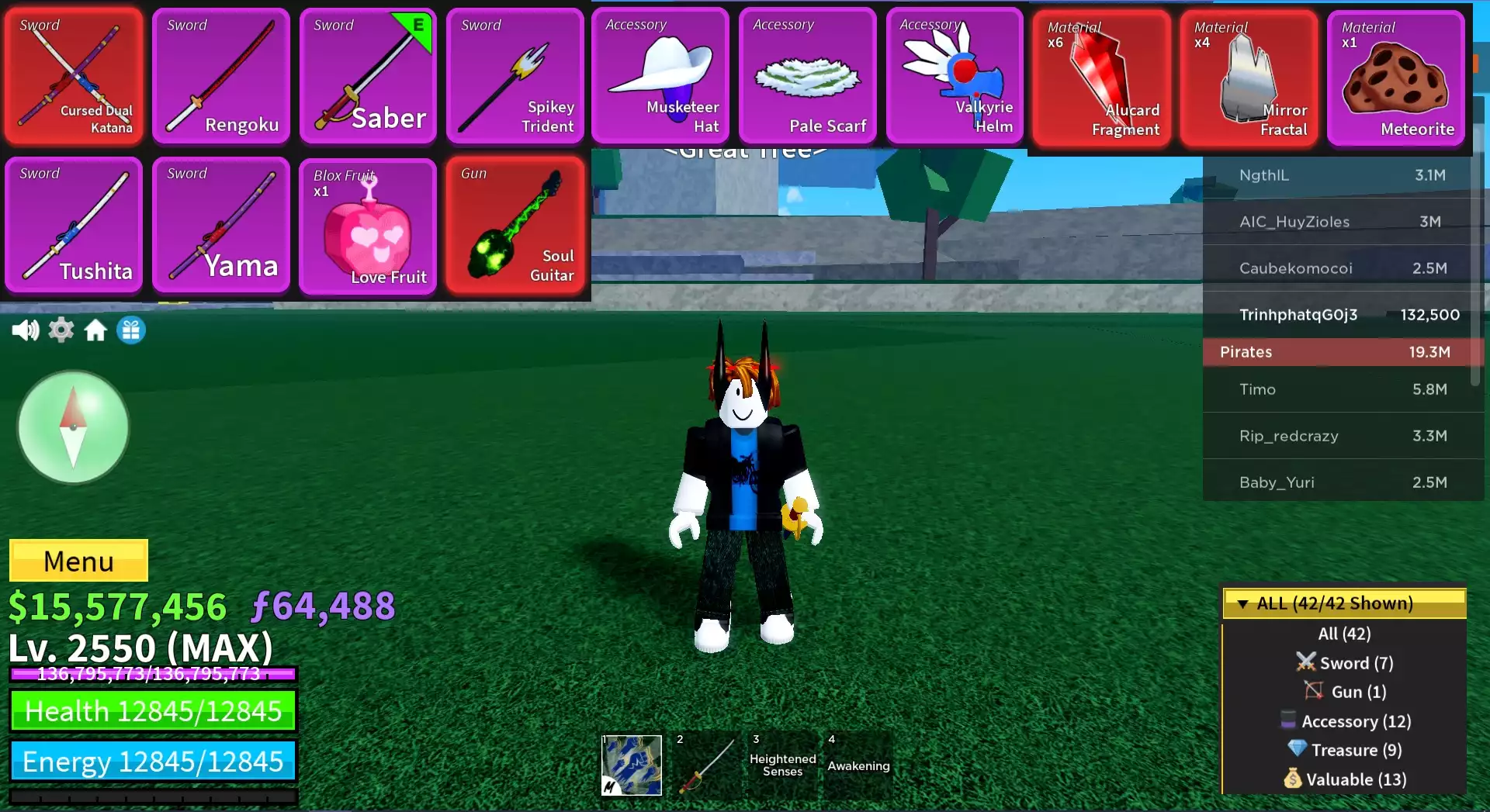 👑Acc Tộc Quỷ (Ghoul) V4 Full GEAR + Cực Nhiều Beli, Frag