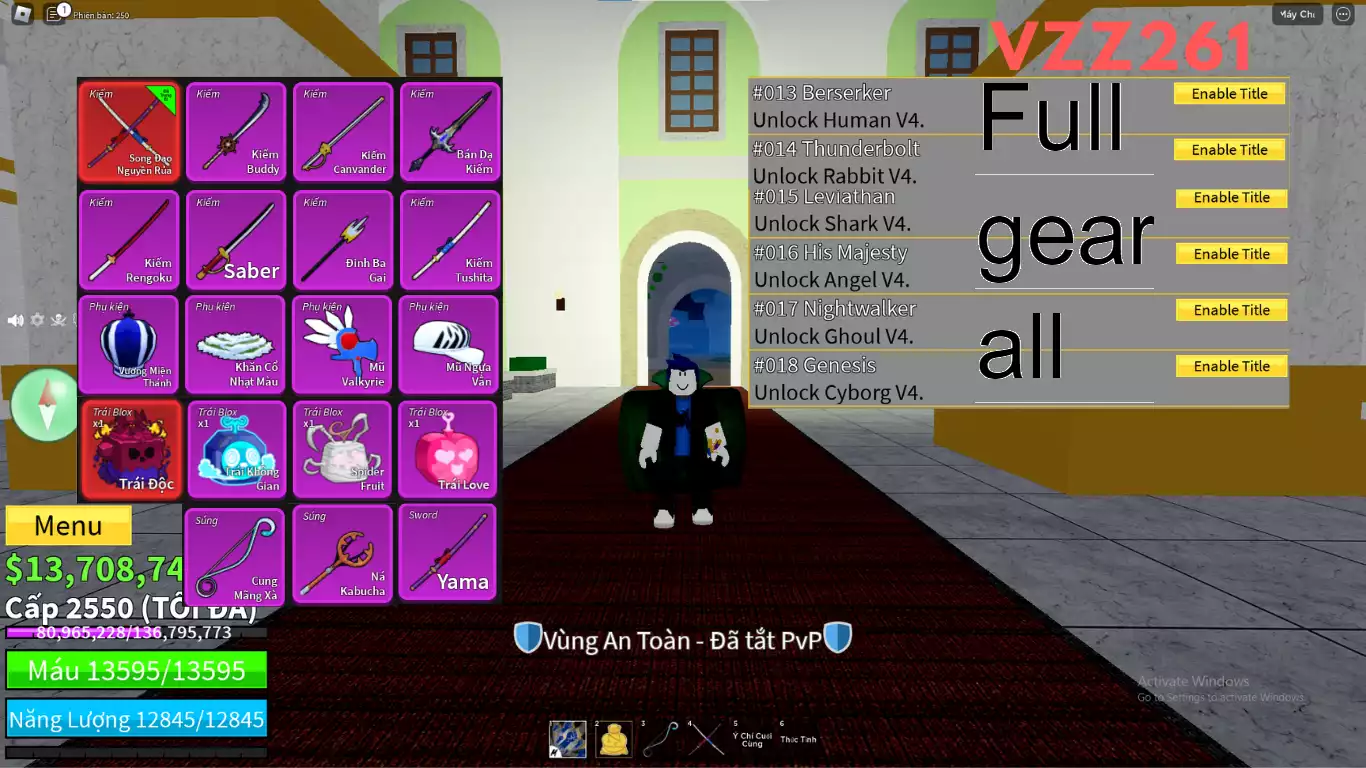 Full Tộc V4 Full Gear All