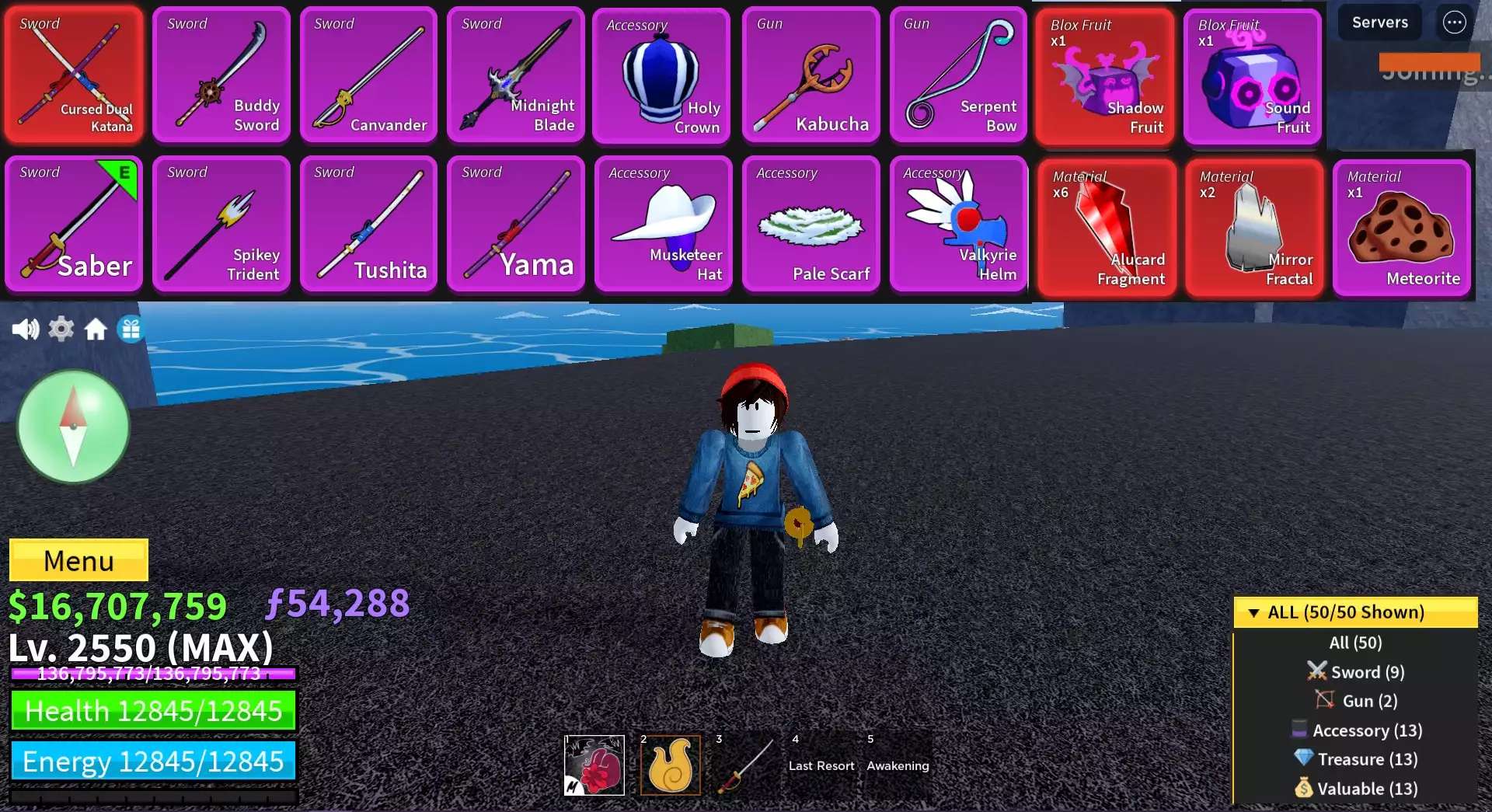 👑Acc Tộc Human V4 Full GEAR + Meele Mới (Sanguine ART) + Cực Nhiều Beli, Frag