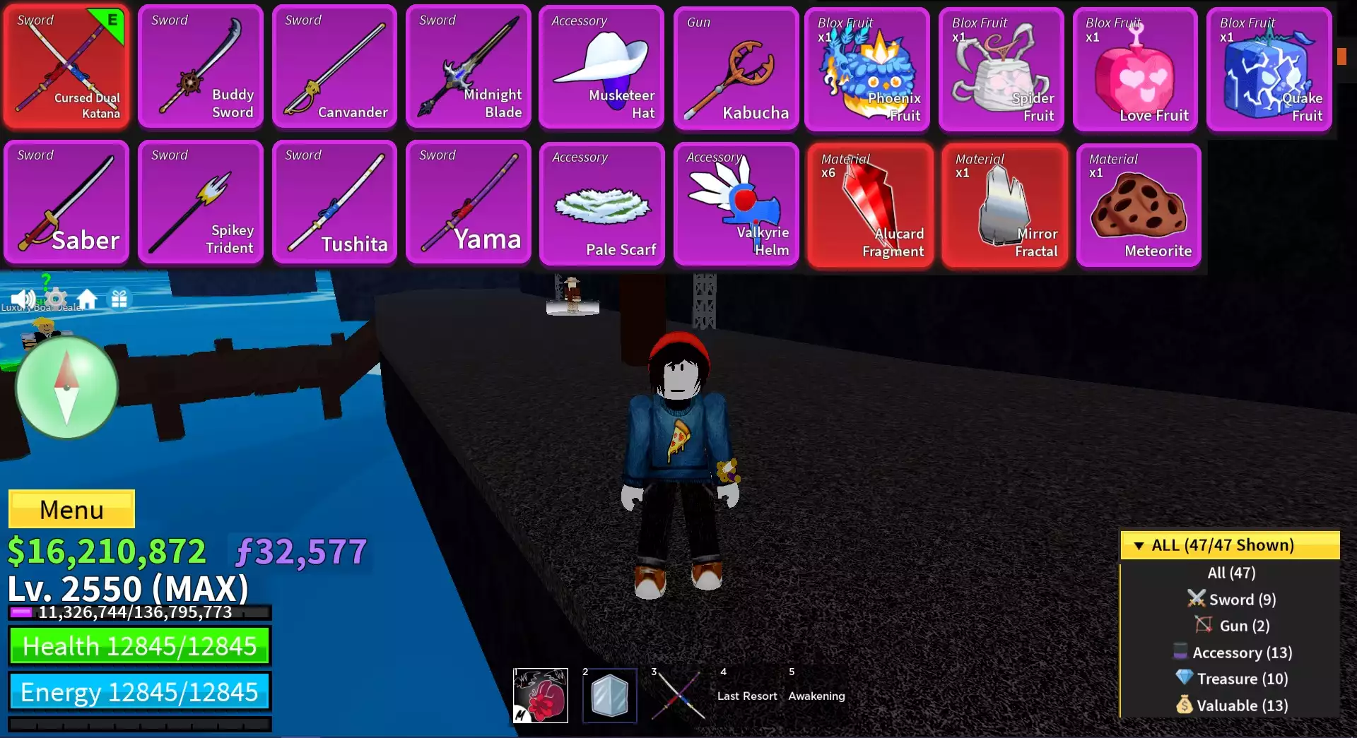 👑Acc Tộc Human V4 Full GEAR + Meele Mới (Sanguine ART) + Cực Nhiều Beli, Frag