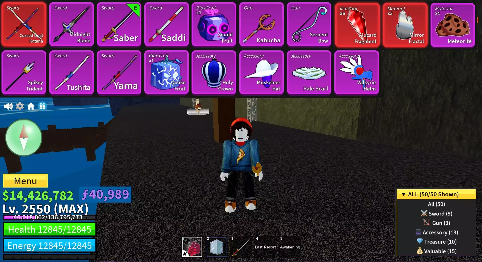 👑Acc Tộc Human V4 Full GEAR + Meele Mới (Sanguine ART) + Cực Nhiều Beli, Frag