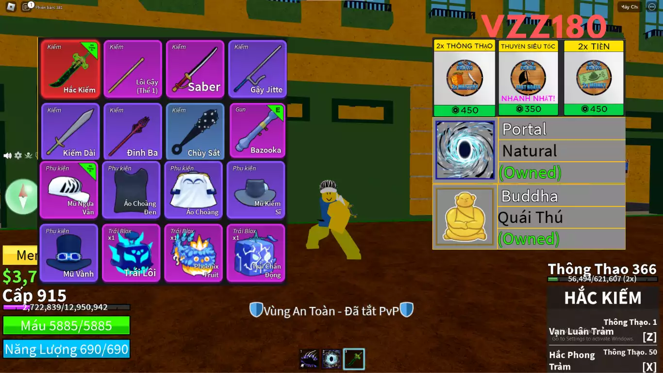 2 Trái Vĩnh Viễn +4 Game Pass+Yoru