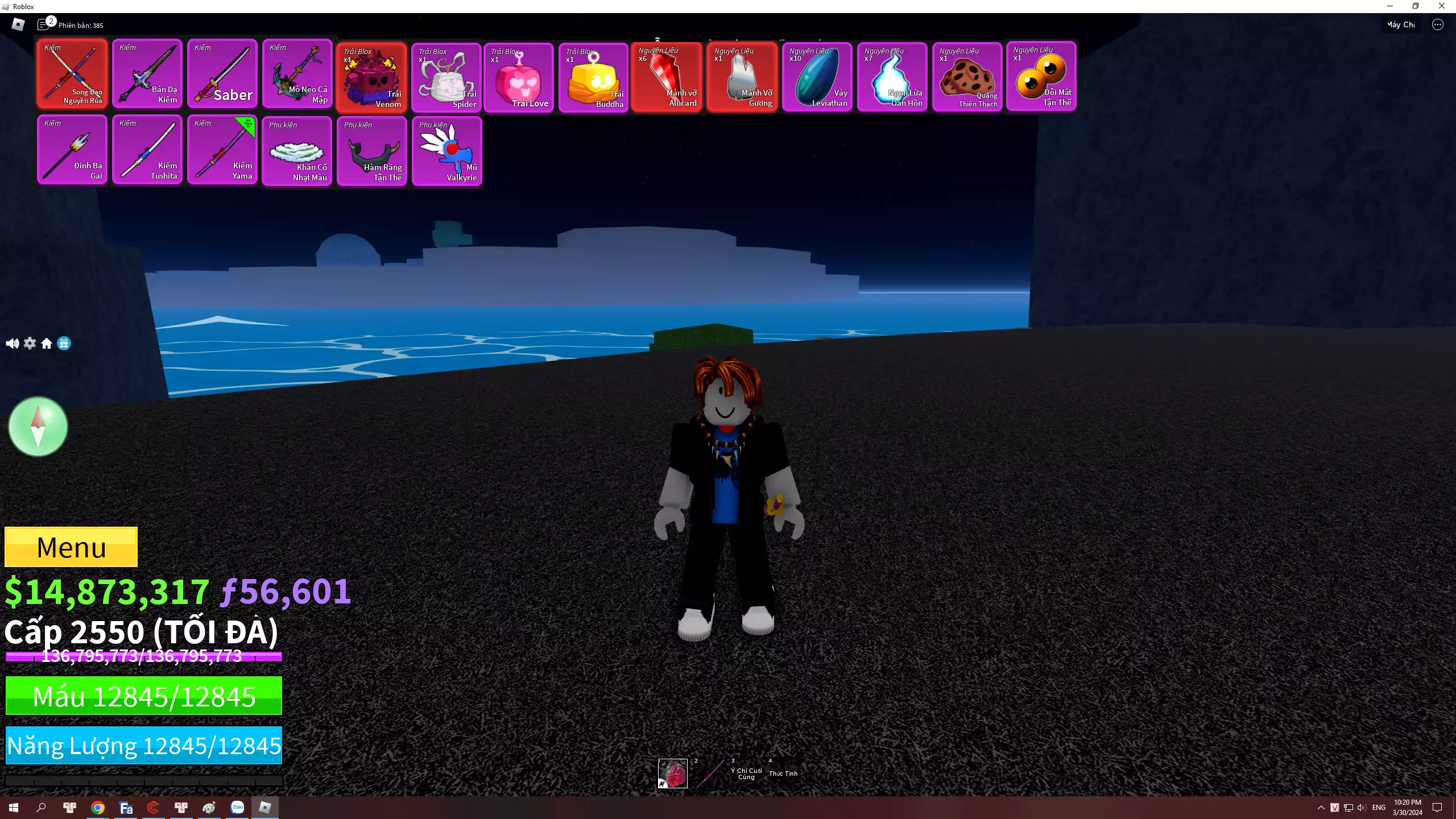 👑Acc Tộc HumanV4 Full GEAR + Meele Mới (Sanguine ART) + Cực Nhiều Beli, Frag