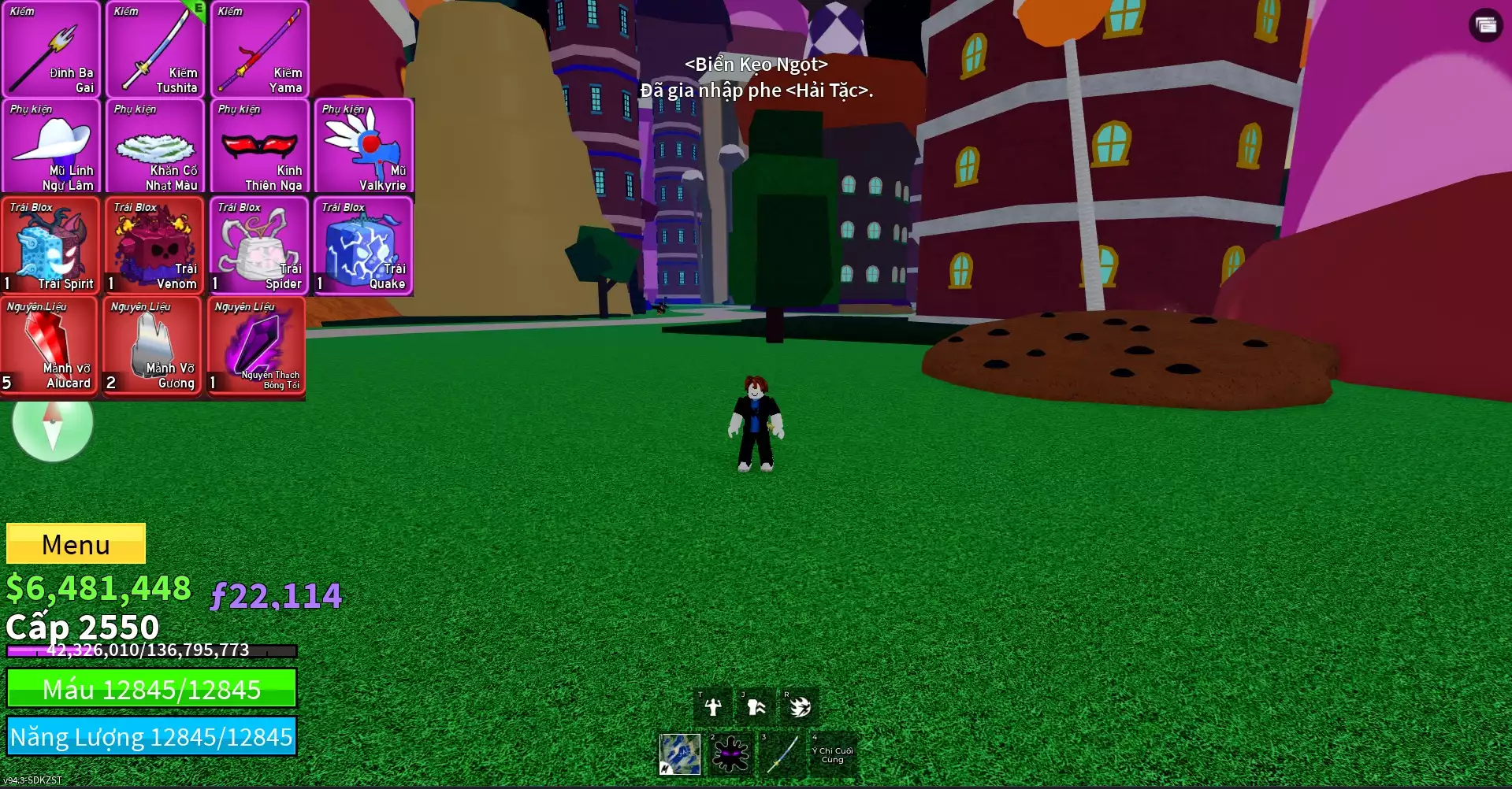 Acc nhiều Trái Đỏ Vip