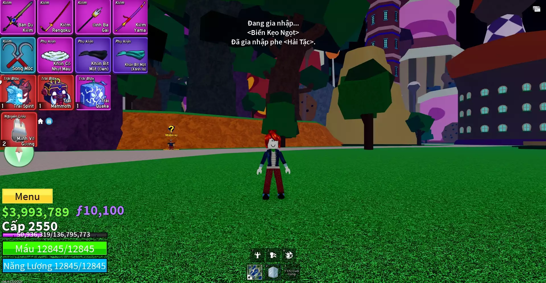 Acc nhiều Trái Đỏ Vip