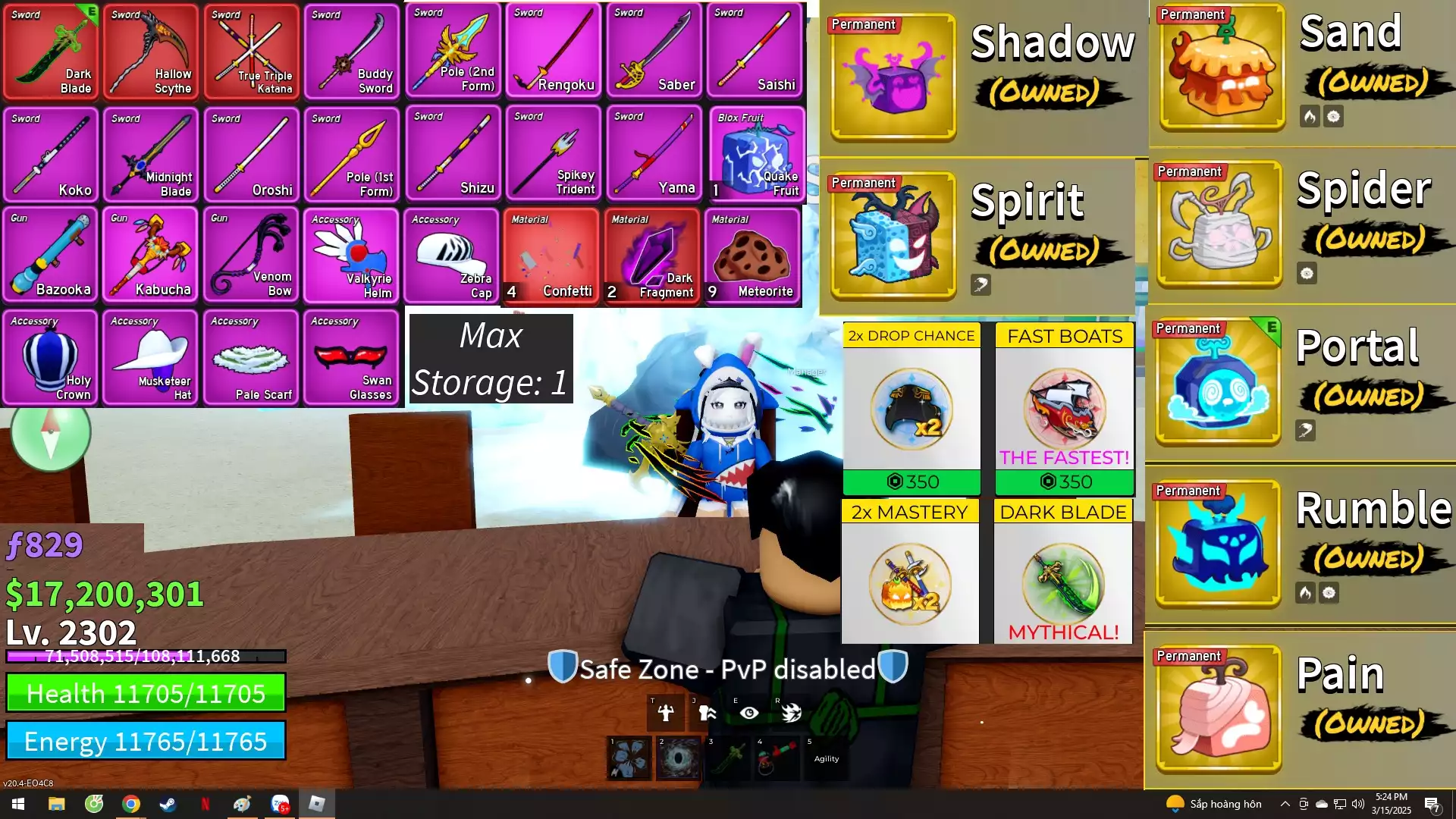 7 Trái Vĩnh Viễn + Yoru+4 Game Pass